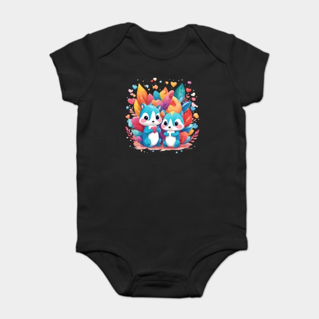 Squirrel Cuteness Baby Bodysuit by animegirlnft